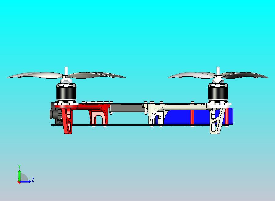 四轴航拍无人机TBS Discovery 3D图纸三维模型