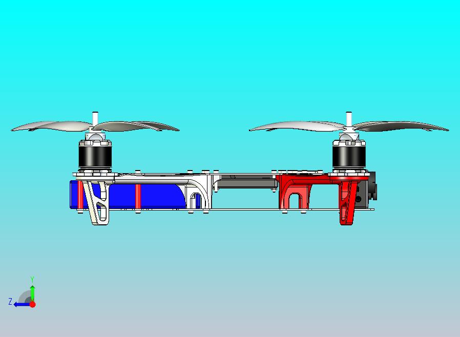 四轴航拍无人机TBS Discovery 3D图纸三维模型