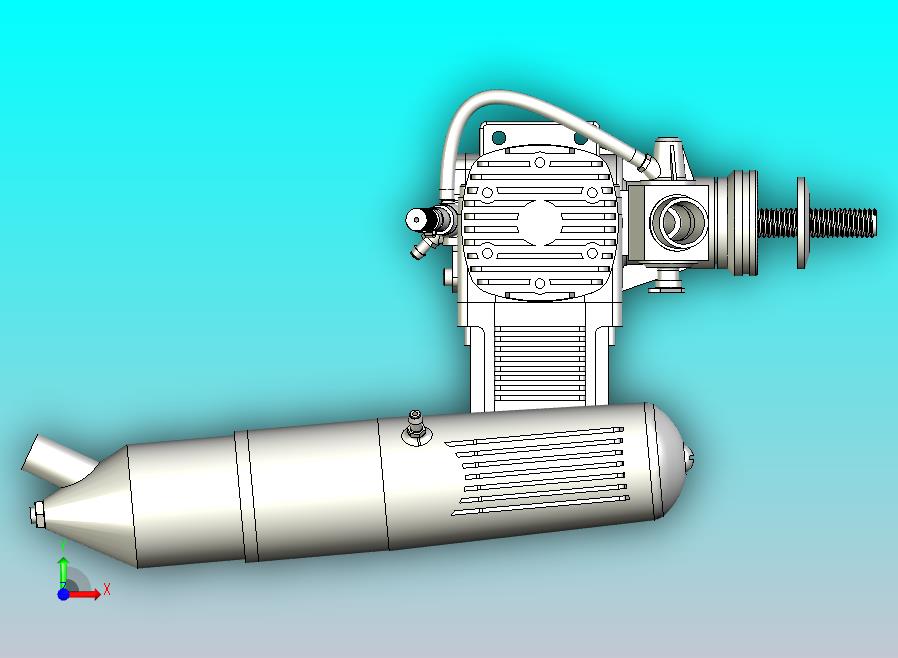 模型用发动机3D数模图纸