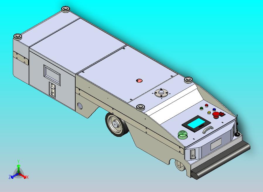 详细潜伏式AGV3D图纸三维模型