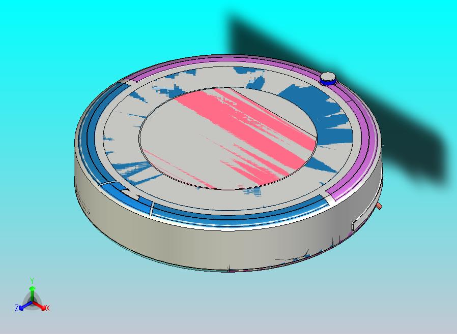 智能扫地机器人3D模型图纸