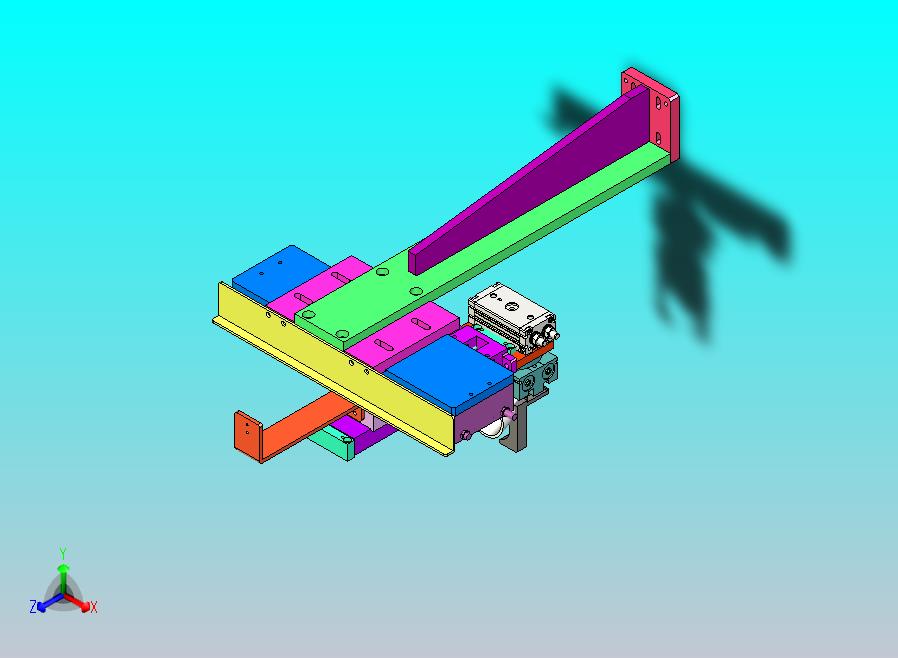 气缸搬运掉头下料械手组件3D图