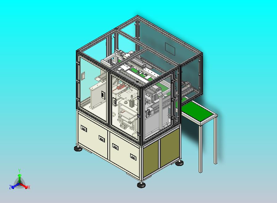 双Y轴自动上下料双压面压机3D图