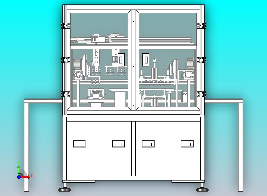双Y轴自动上下料双压面压机3D图
