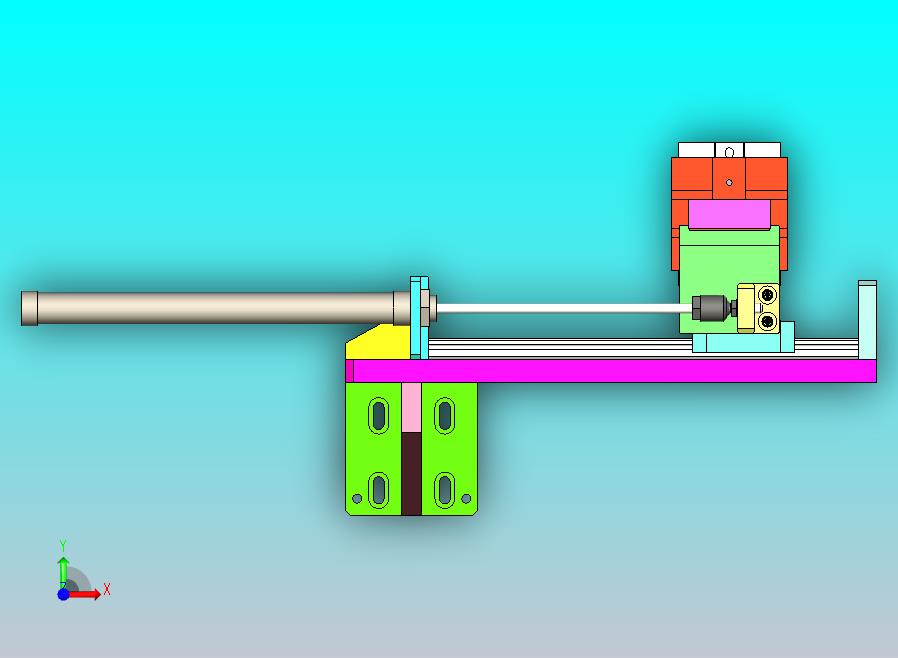 气缸机械手取放料夹取产品机构3D图