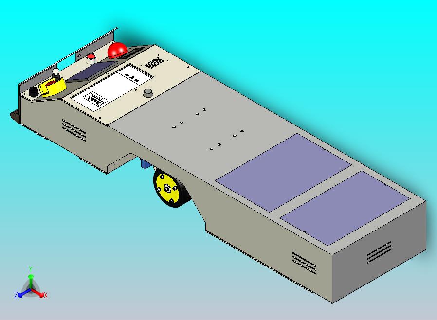 潜伏型AGV运料车3D图纸模型
