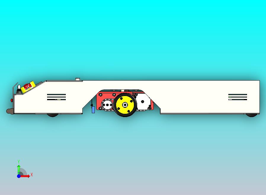 潜伏型AGV运料车3D图纸模型