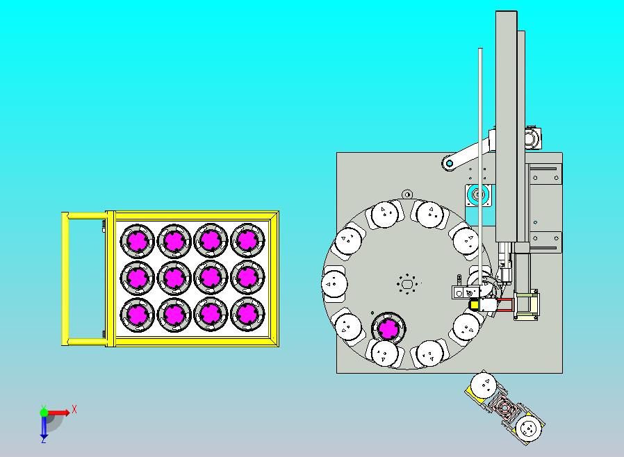 转盘上料机3D图纸模型