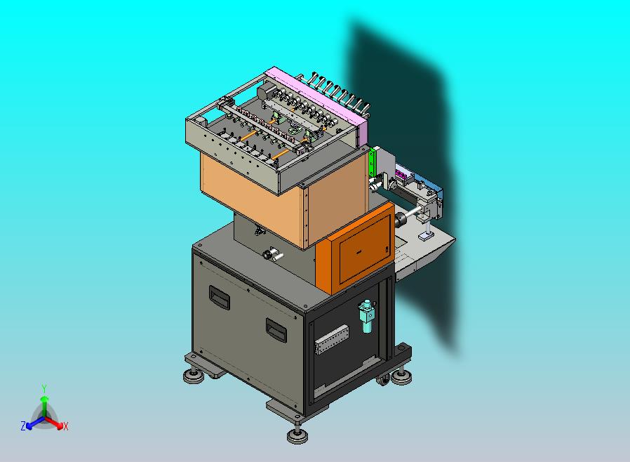 八轴全自动绕线机设备3D图模型