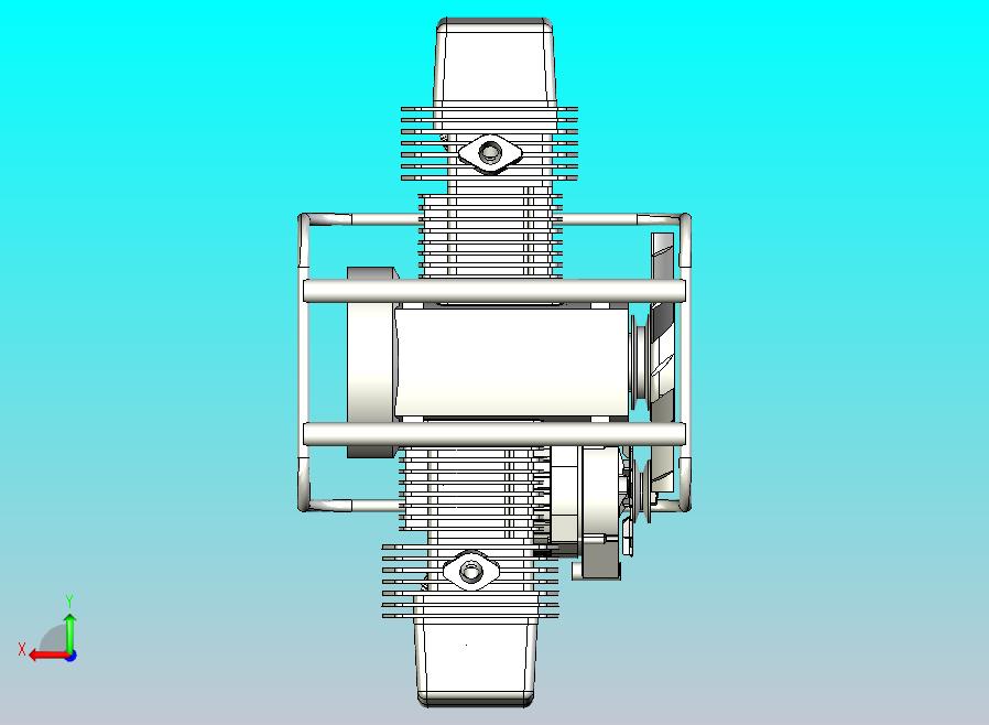 Boxer双缸发动机3D数模图纸
