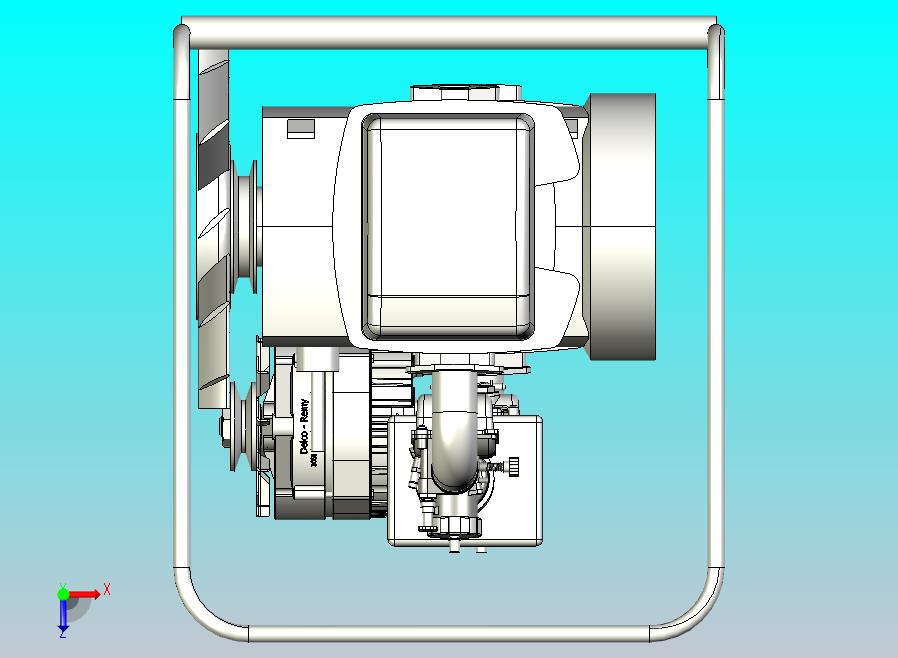Boxer双缸发动机3D数模图纸