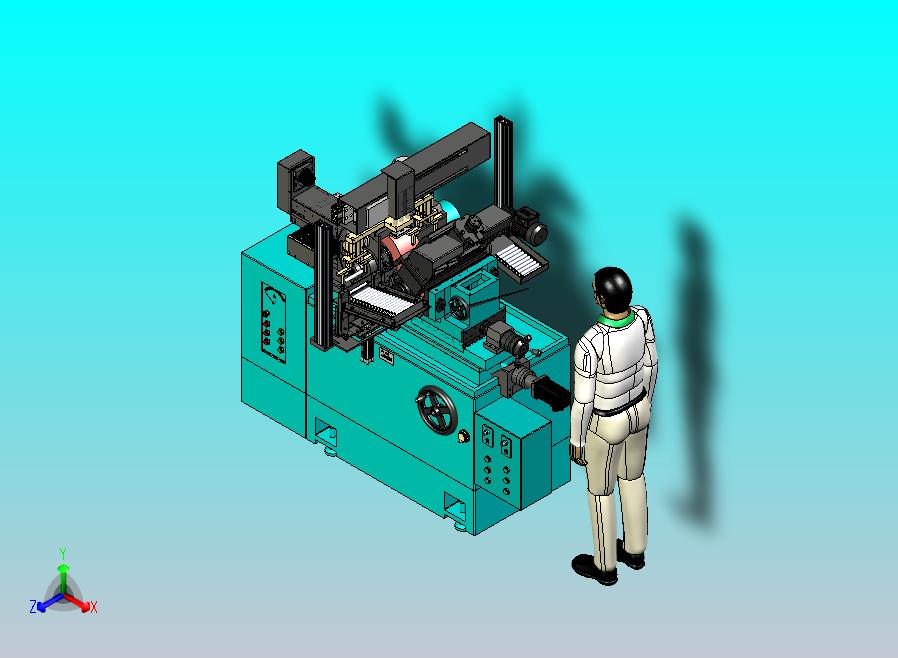 磨床自动上下料机3D图纸设备模型