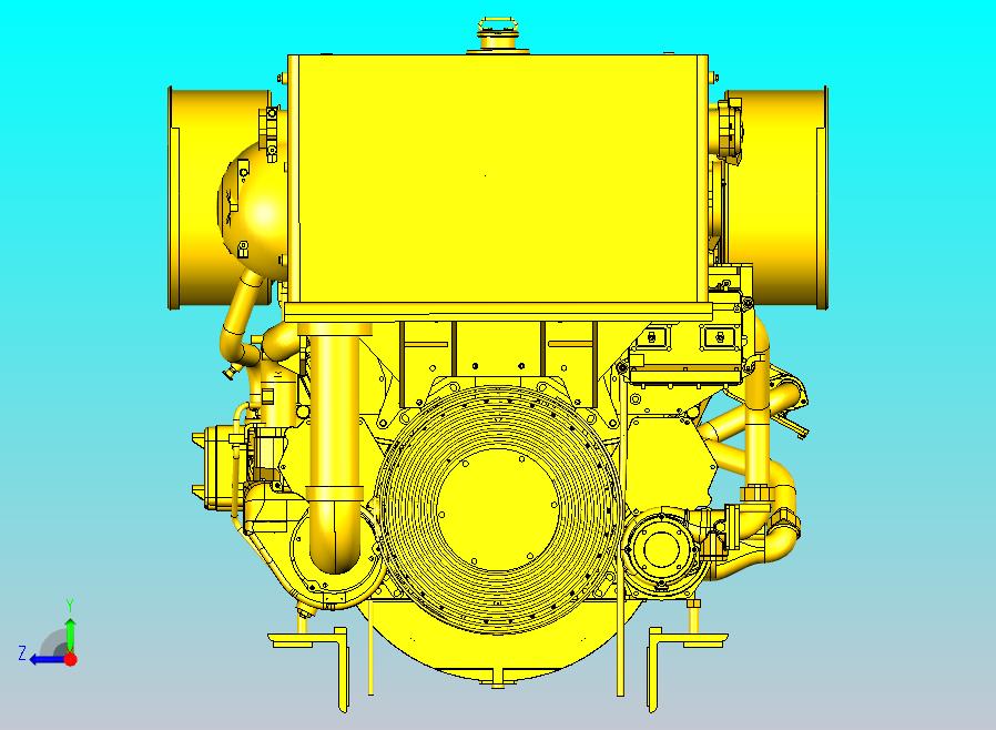 g3512发动机模型3D图纸