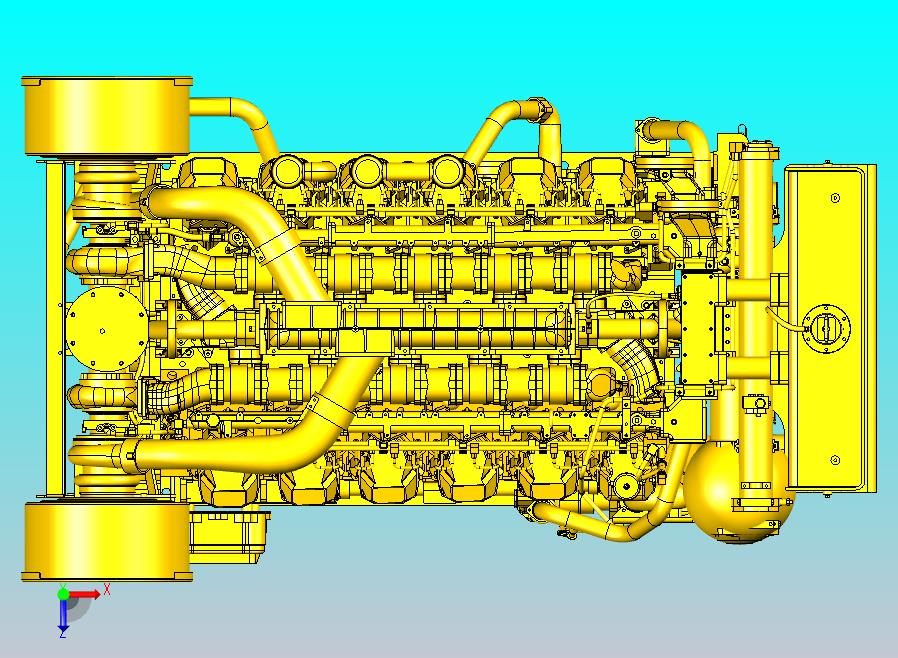 g3512发动机模型3D图纸
