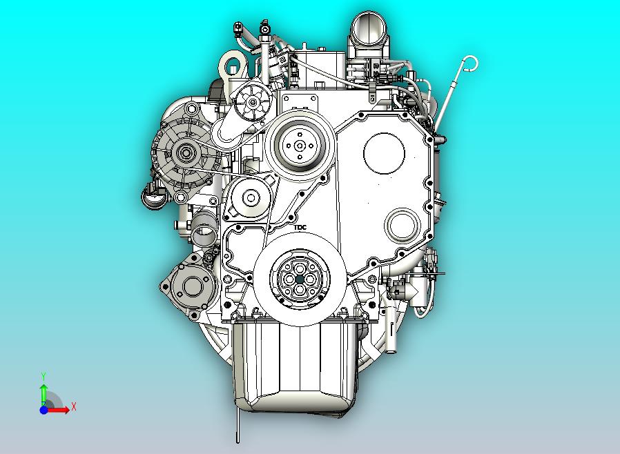 LMFO 0430柴油发动机3D图纸三维模型