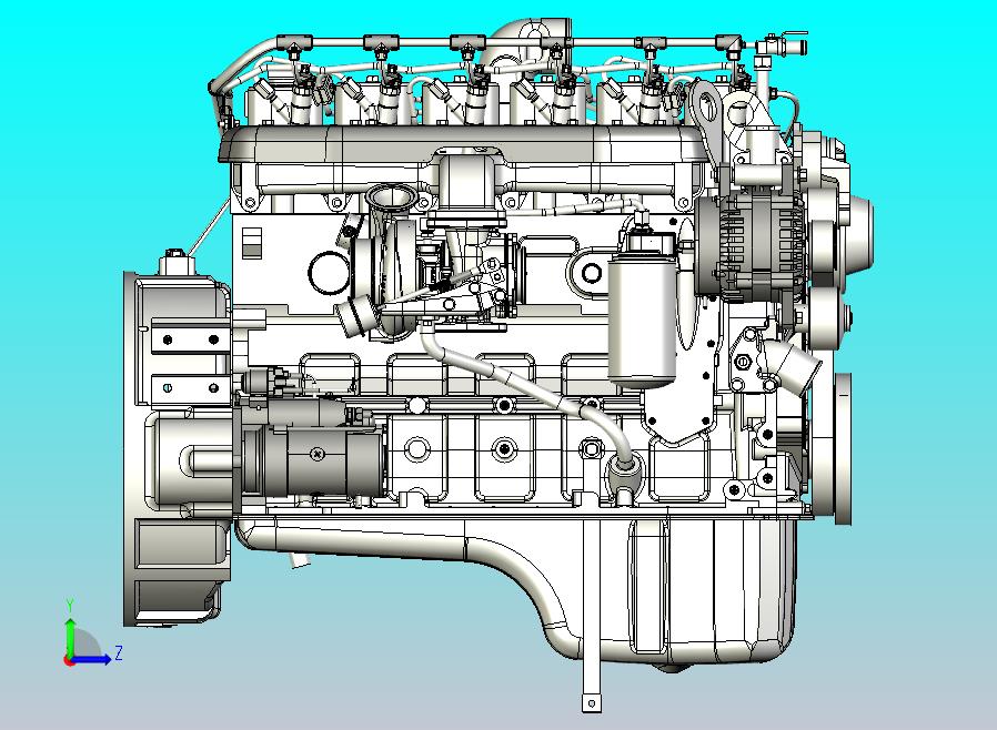 LMFO 0430柴油发动机3D图纸三维模型