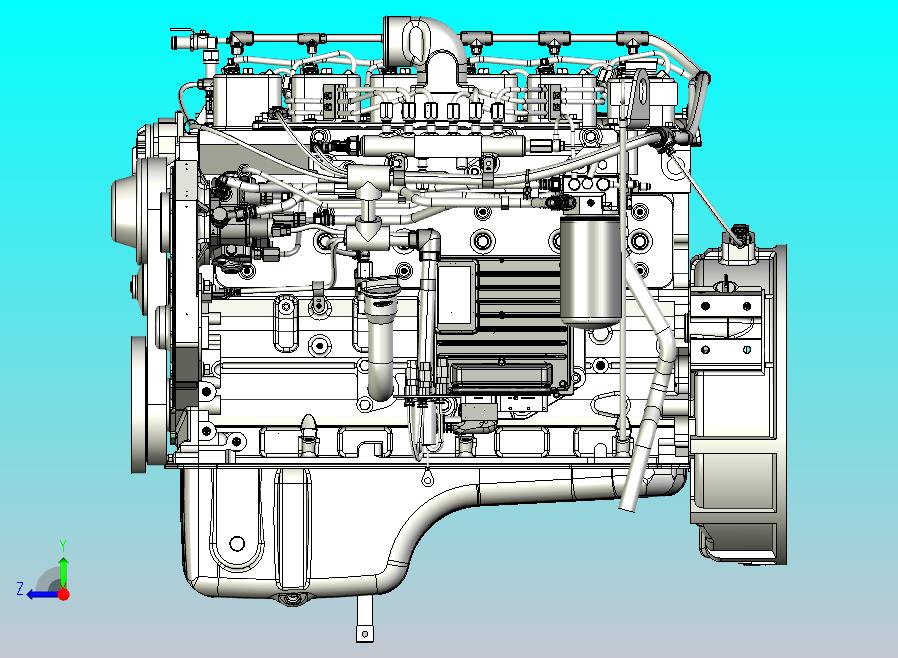 LMFO 0430柴油发动机3D图纸三维模型