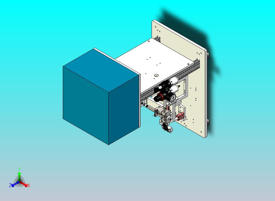 震动盘送料半自动压装设备3D图