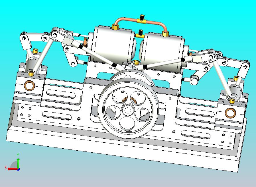 蒸汽发动机3D数模图纸