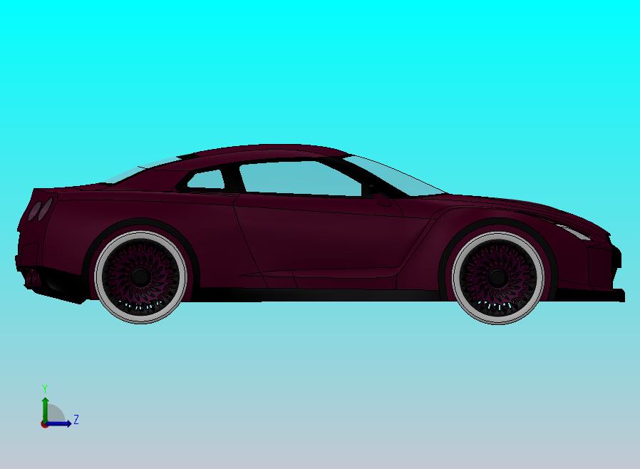 nissan GTR汽车空壳模型