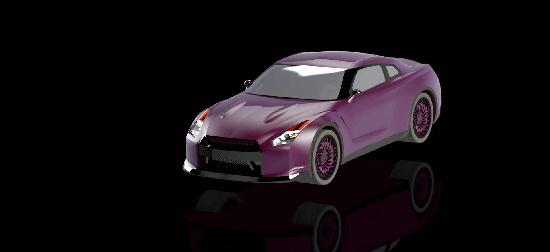 nissan GTR汽车空壳模型