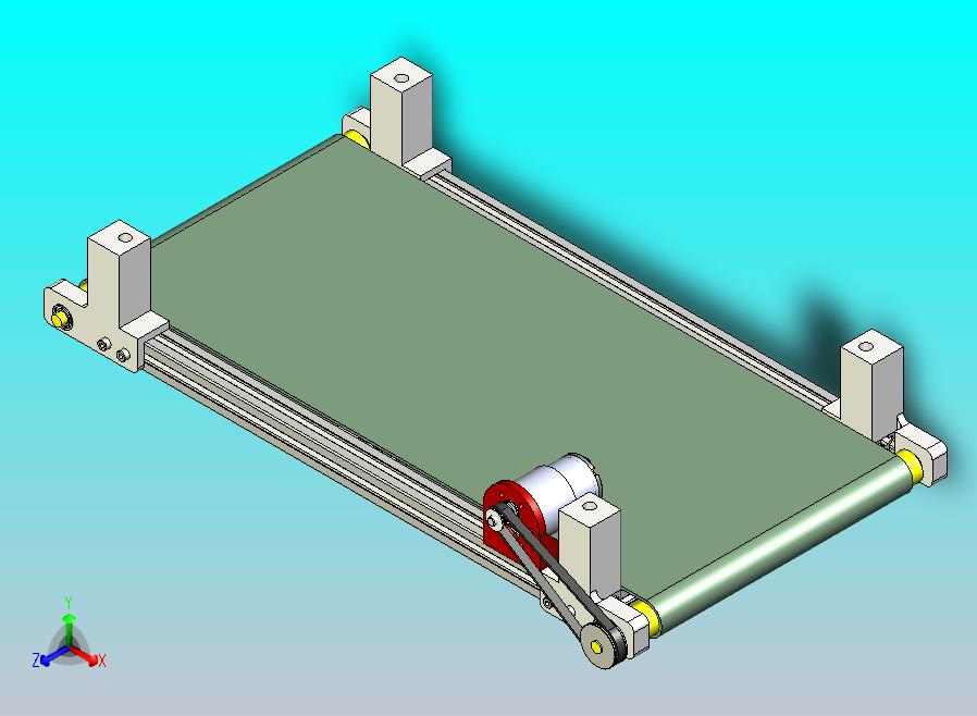 简单的输送带，约400x200mm