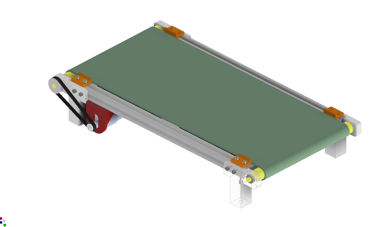 简单的输送带，约400x200mm