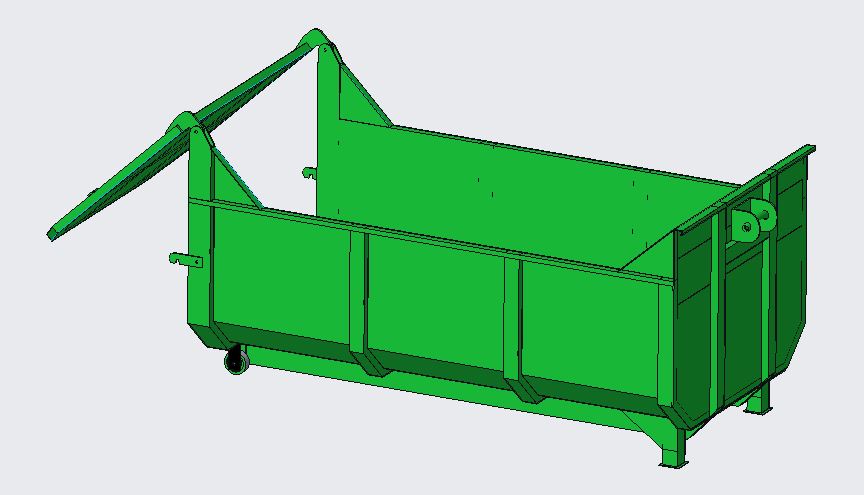 5立方米垃圾箱 重型 适用于侧卸式卡车
