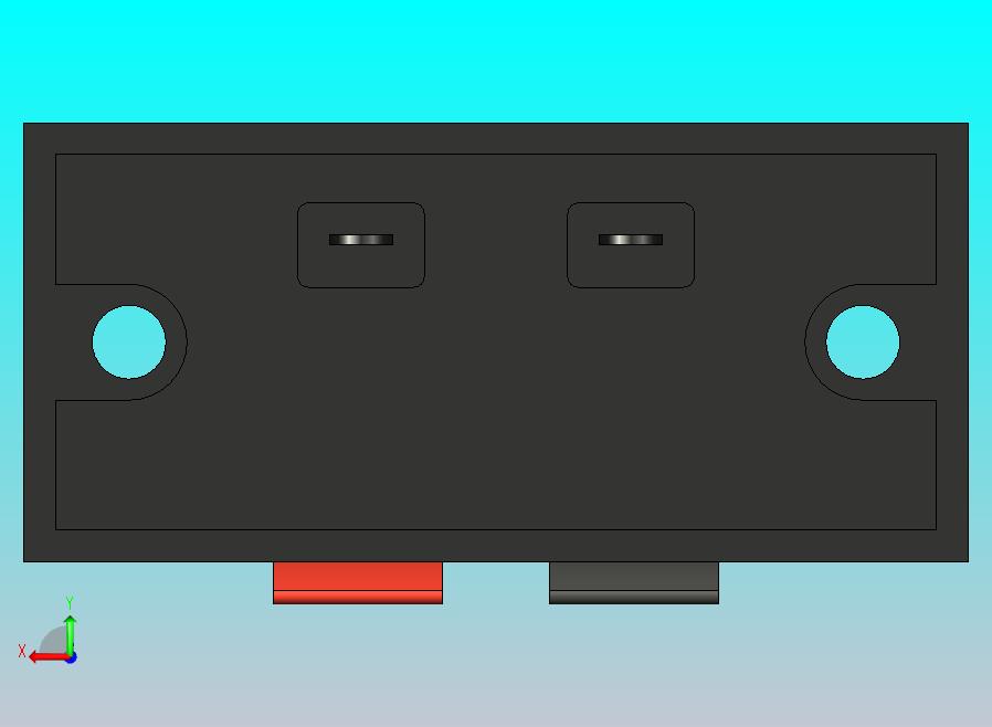 2个位置的连接器端子