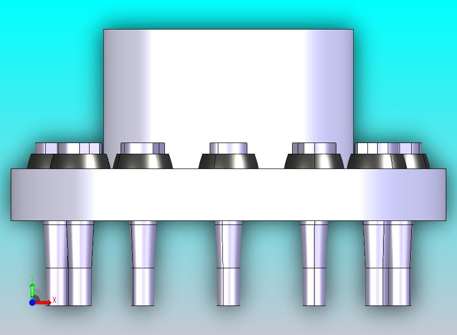 耦合尺寸（带销和橡胶）