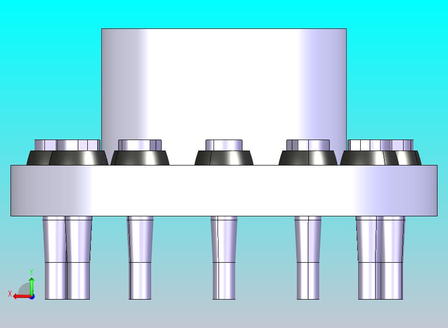 耦合尺寸（带销和橡胶）