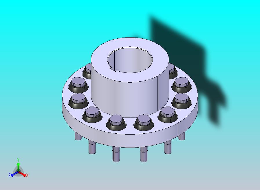 耦合尺寸（带销和橡胶）