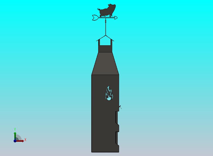 采用折叠金属板设计的烧烤架