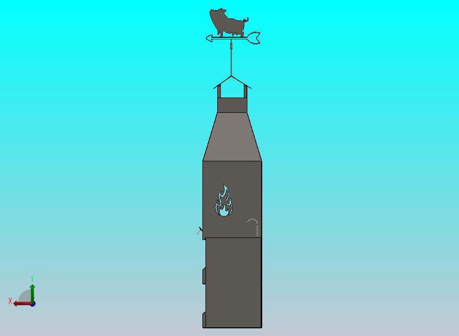 采用折叠金属板设计的烧烤架