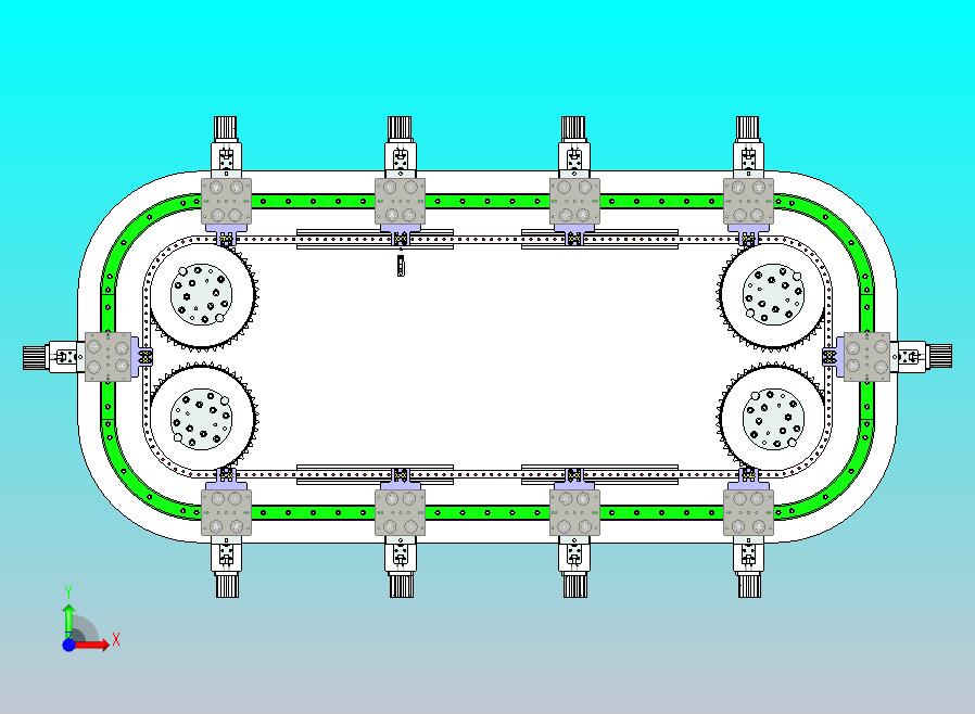 V50-600矩形链条环形导轨（大板）