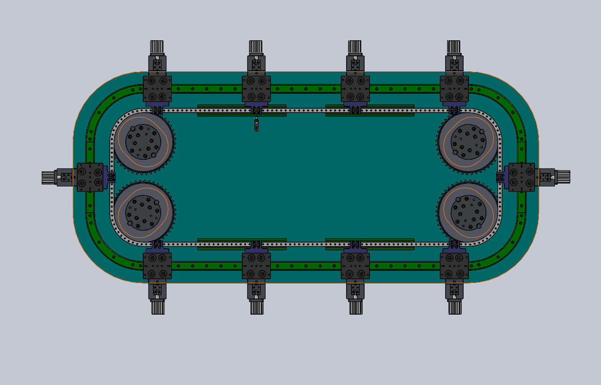 V50-600矩形链条环形导轨（大板）