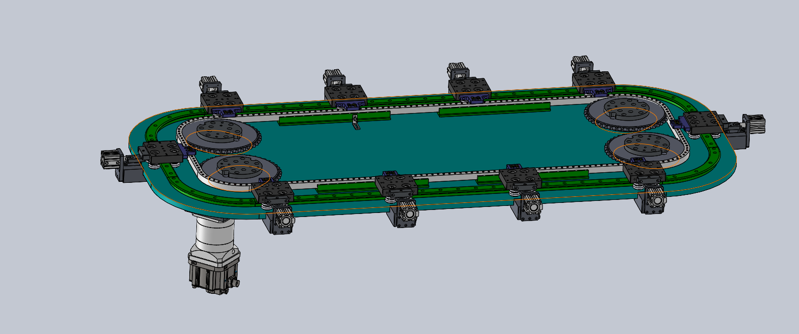 V50-600矩形链条环形导轨（大板）