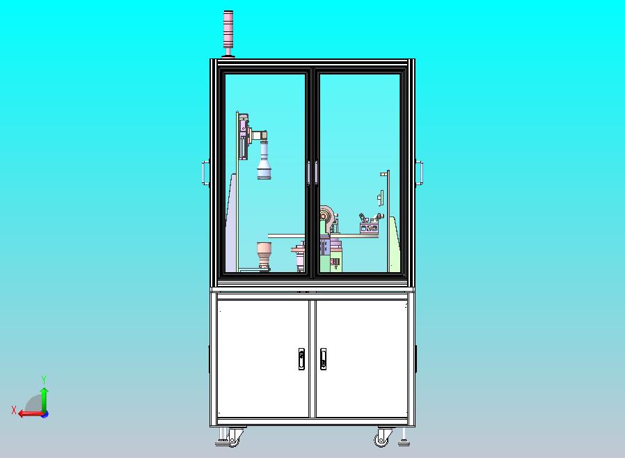 弯管外观检测设备，包括顶紧机构，工装机构，气动多通，支撑座等