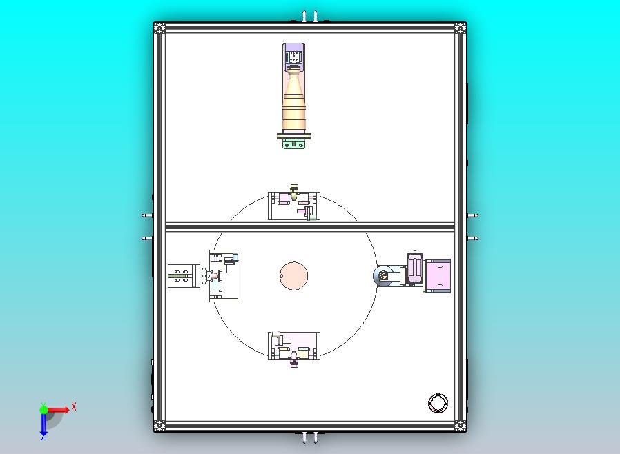 弯管外观检测设备，包括顶紧机构，工装机构，气动多通，支撑座等