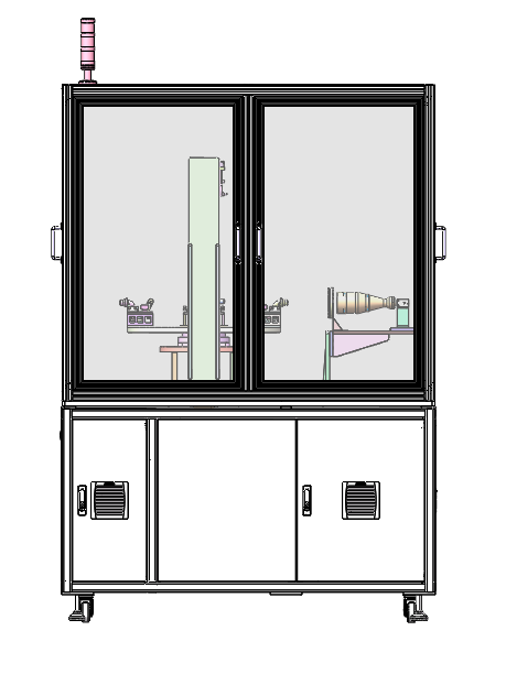 弯管外观检测设备，包括顶紧机构，工装机构，气动多通，支撑座等