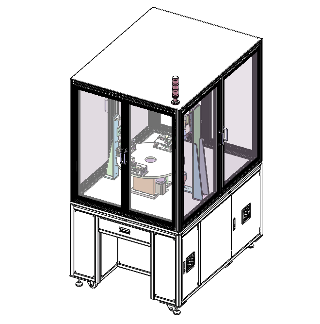 弯管外观检测设备，包括顶紧机构，工装机构，气动多通，支撑座等