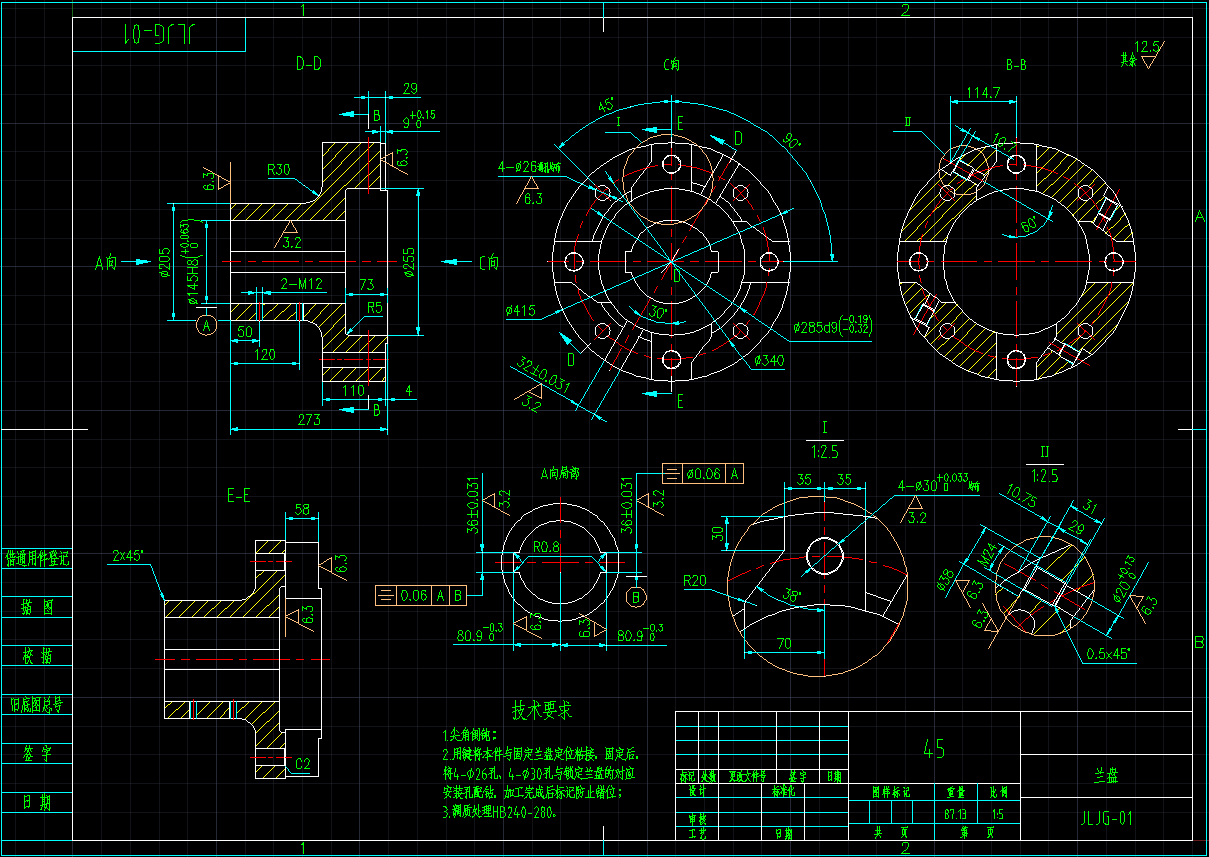 棘轮机构全套cad图纸