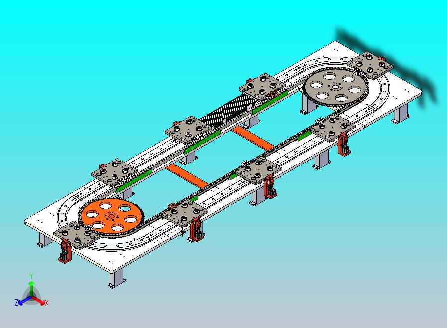 V76-799椭圆链条环形导轨（大板）