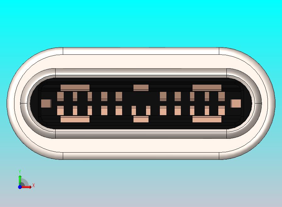 USB Type C 公头连接器