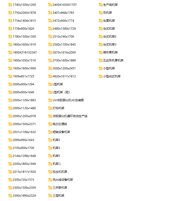 200套设备机柜的汇总