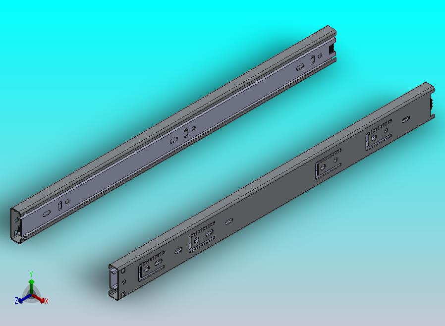 轻型伸缩滑轨 400毫米