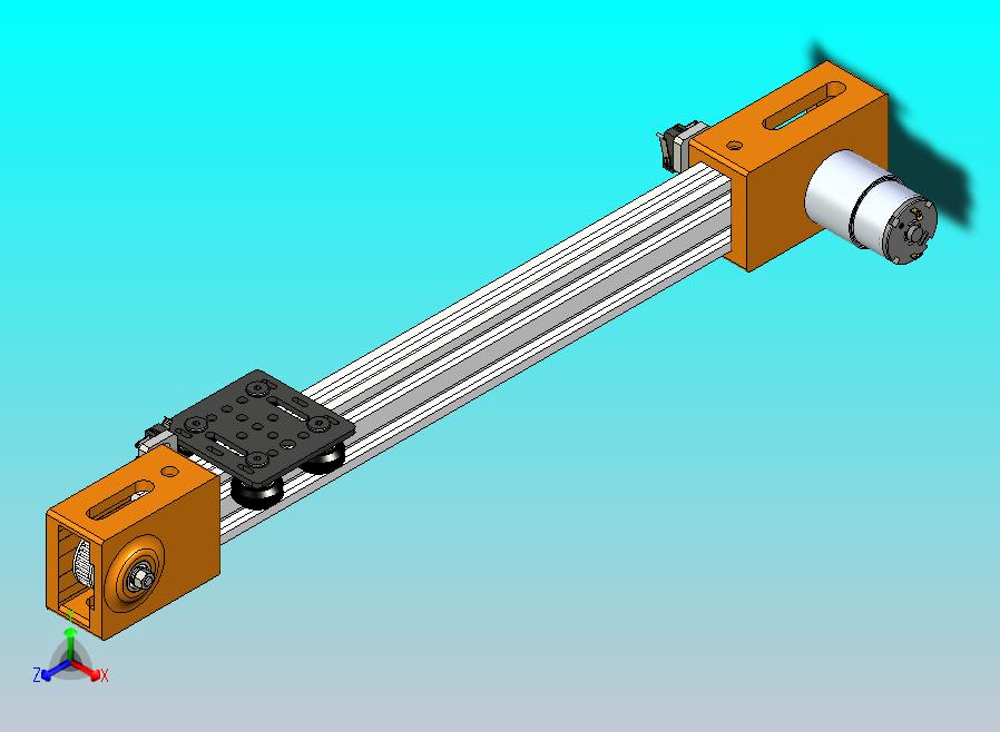 简易线性导轨搭配GT2同步带驱动