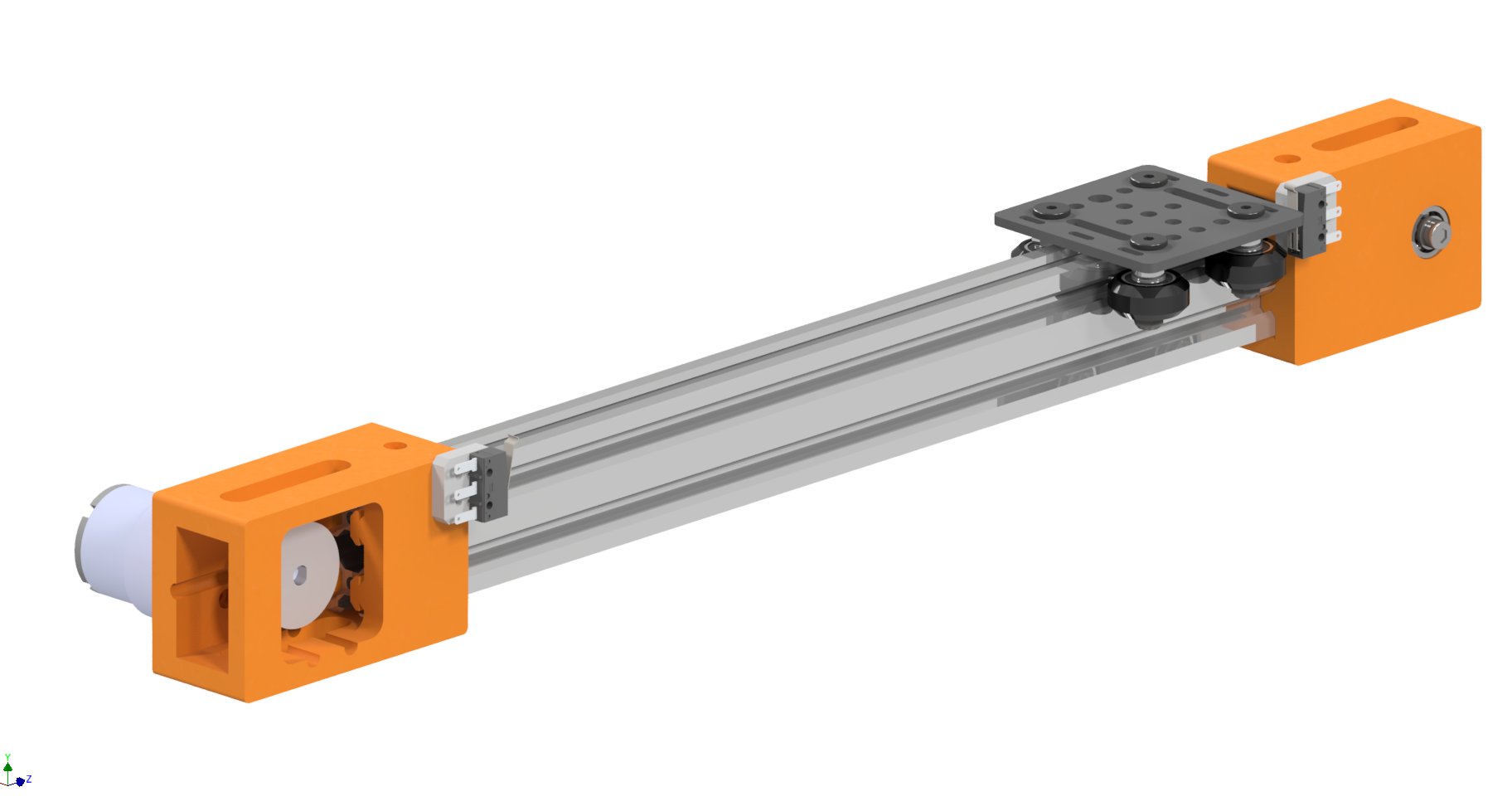 简易线性导轨搭配GT2同步带驱动