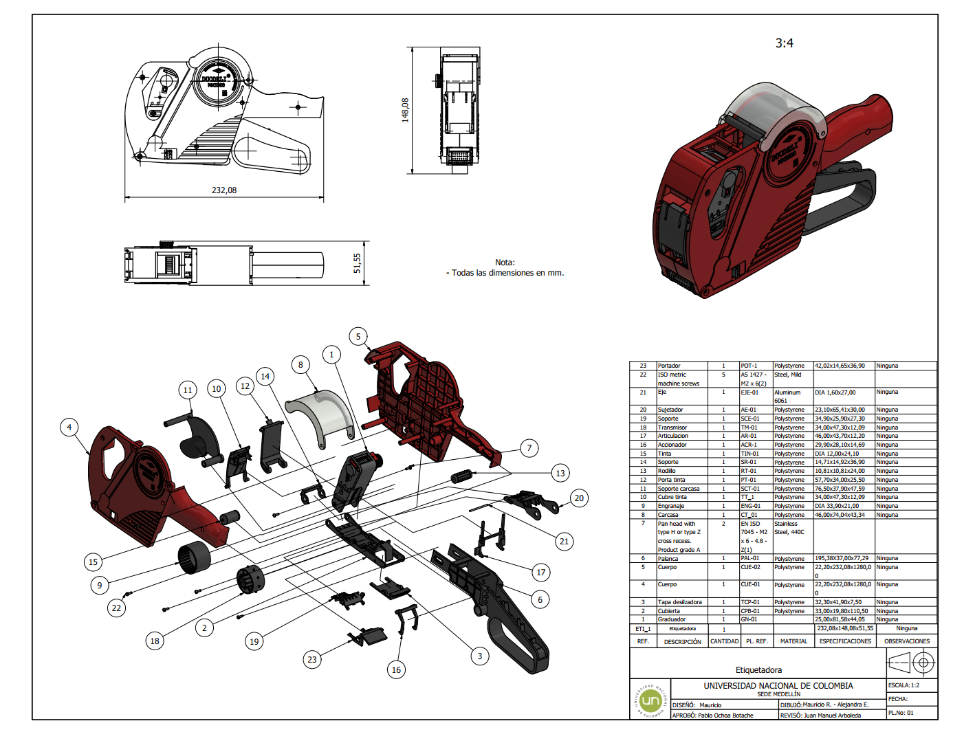 手动价格标签模型