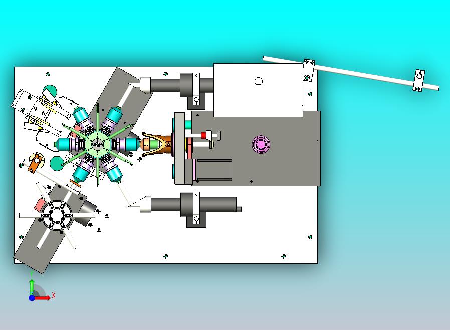 全自动六轴空心音圈绕线机设备3D图